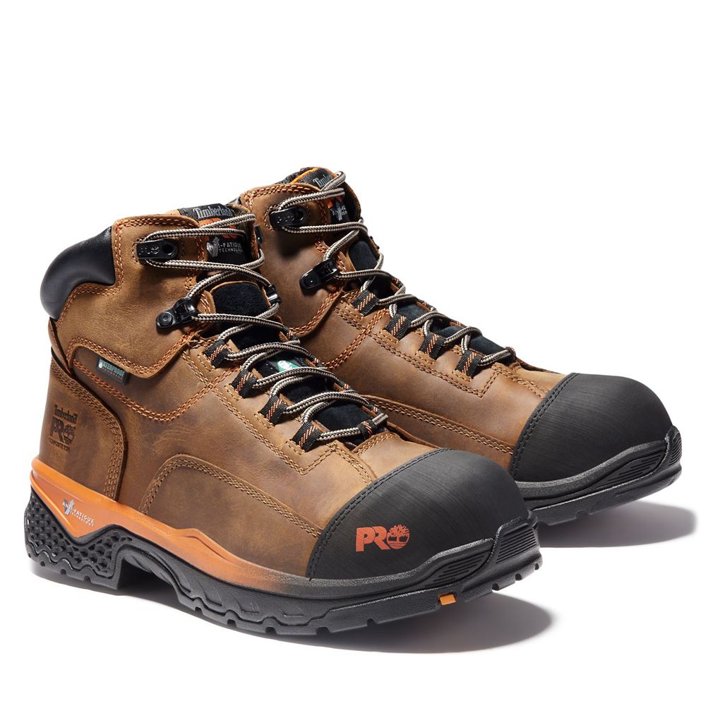 Botas de Trabajo Masculino - Timberland Pro® Bosshog 6 Comp Toe - BMCKJ5073 - Marrom/Pretas